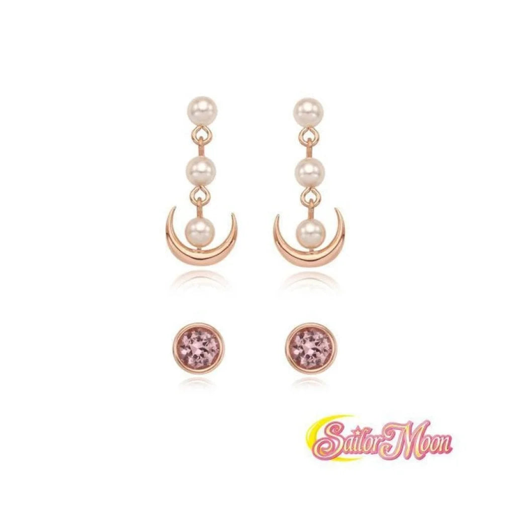 OST x Sailor Moon Moon Pearls Stud Earring Set – Mahou Boutique