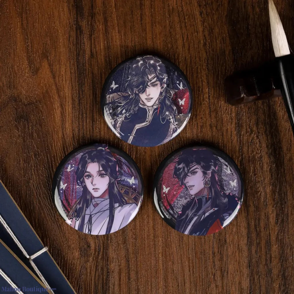 Bemoe X Heaven Officials Blessing - Xie Lian San Lang Hua Cheng Badges Anime Badge