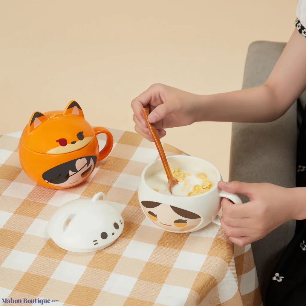 Bemoe X Heaven Officials Blessing - Xie Lian Ferret & Hua Cheng Fox Cute Ceramic Mug Coffee Tea Cups