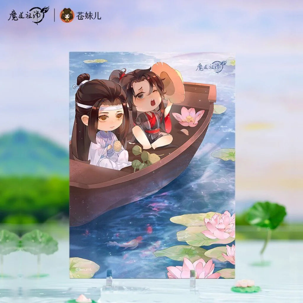 Mo Dao Zu Shi Cang Mei Er Chibi Wei Wuxian and Lan Wangji Lotus Boat  Individual Acrylic Stand