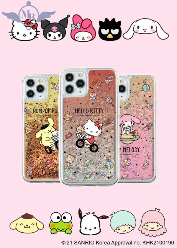 Hello Kitty & Friends Shining Glitter Iphone Jelly Case - Sanrio Korea Phone