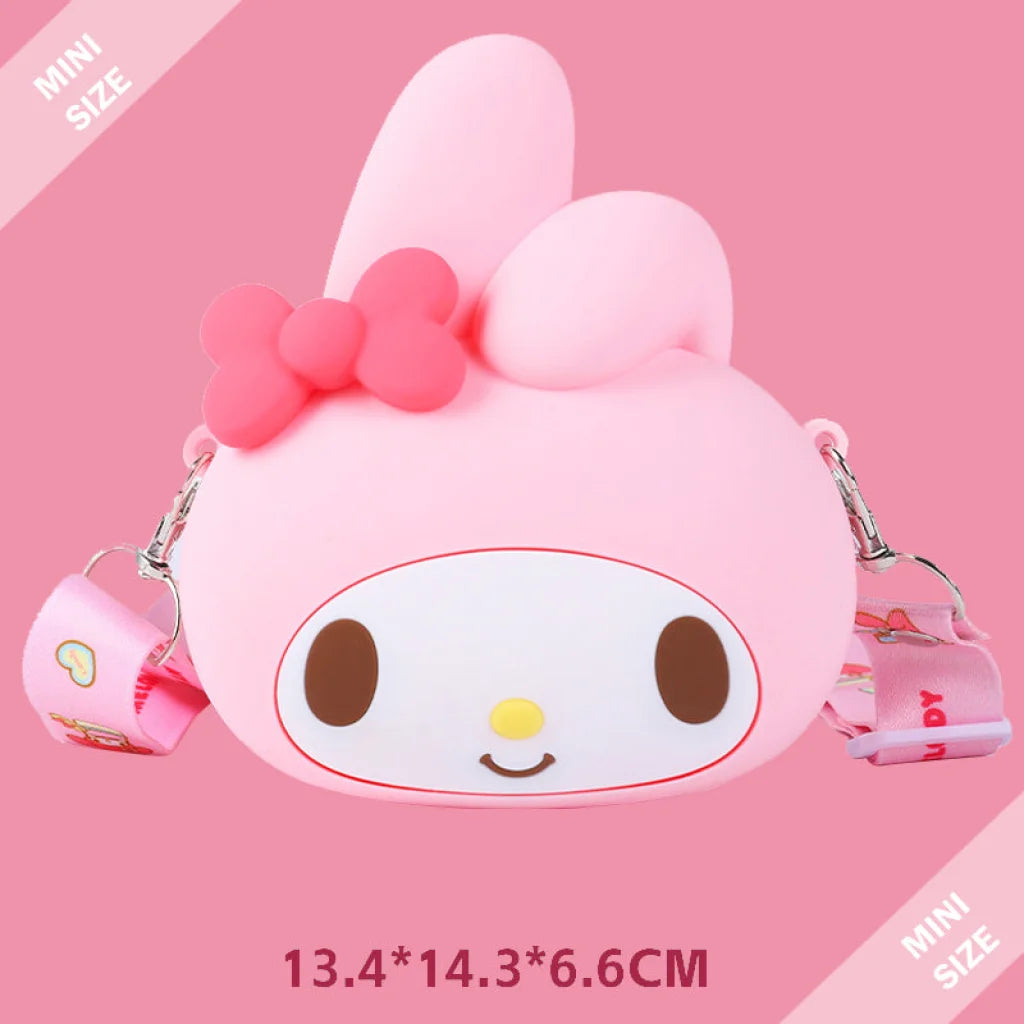 Hello Kitty & Sanrio Friends Messenger Bags - Q Uncle X Sanrio Melody Pink Bow / Mini Size (Approx: