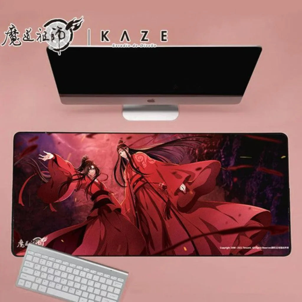 Kaze X Mo Dao Zu Shi - Lan Wangji & Wei Wuxian Red Leaf Alliance Desk Mouse Pad Pads Blotters