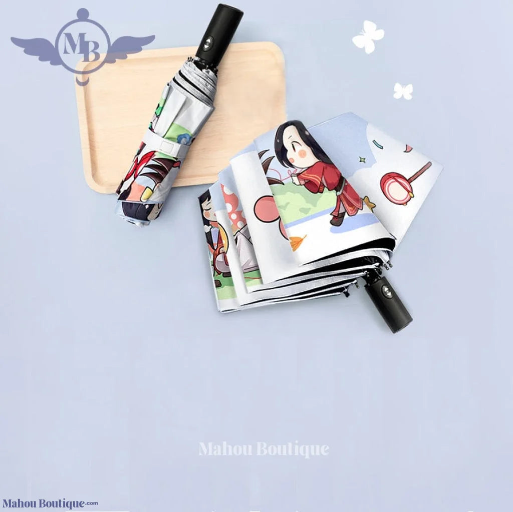 Mahou Boutique x Heaven Official's Blessing - Huacheng & Xie Lan White Umbrella | Tian Guan Ci Fu | San Lang x Xie Lian Fan Gift