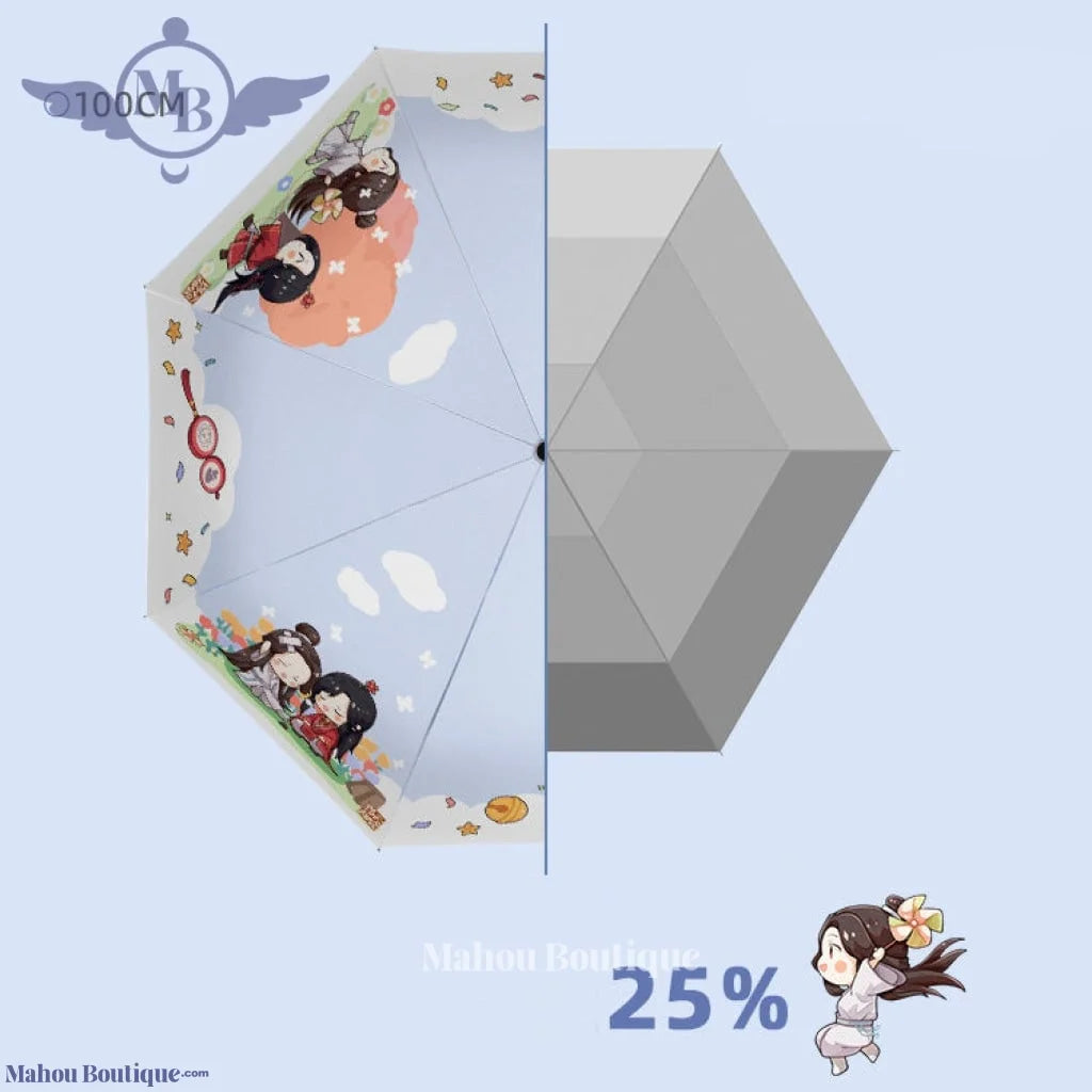 Mahou Boutique x Heaven Official's Blessing - Huacheng & Xie Lan White Umbrella | Tian Guan Ci Fu | San Lang x Xie Lian Fan Gift