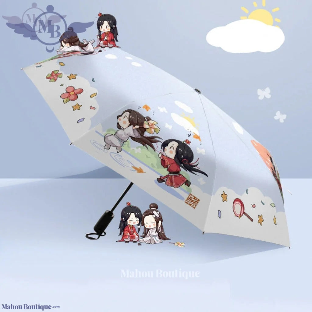 Mahou Boutique x Heaven Official's Blessing - Huacheng & Xie Lan White Umbrella | Tian Guan Ci Fu | San Lang x Xie Lian Fan Gift