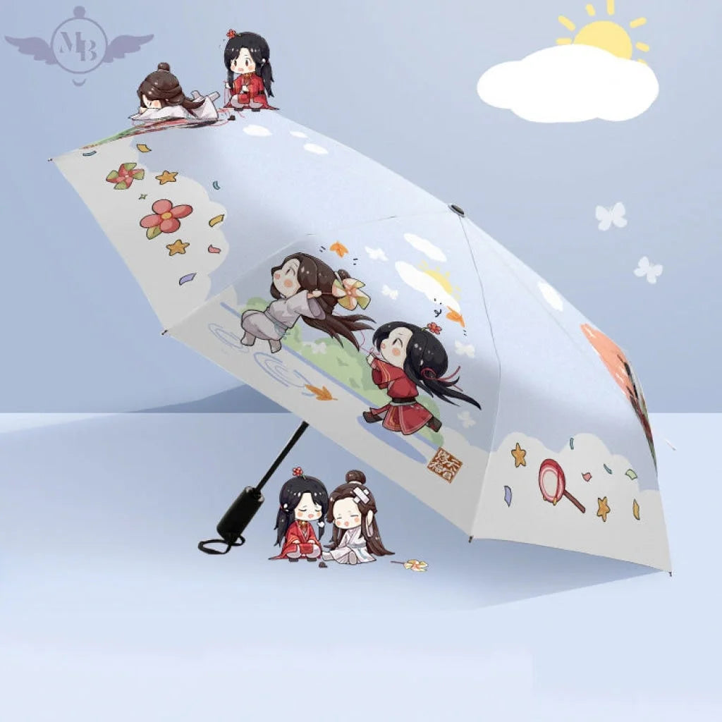 Mahou Boutique x Heaven Official's Blessing - Huacheng & Xie Lan White Umbrella | Tian Guan Ci Fu | San Lang x Xie Lian Fan Gift