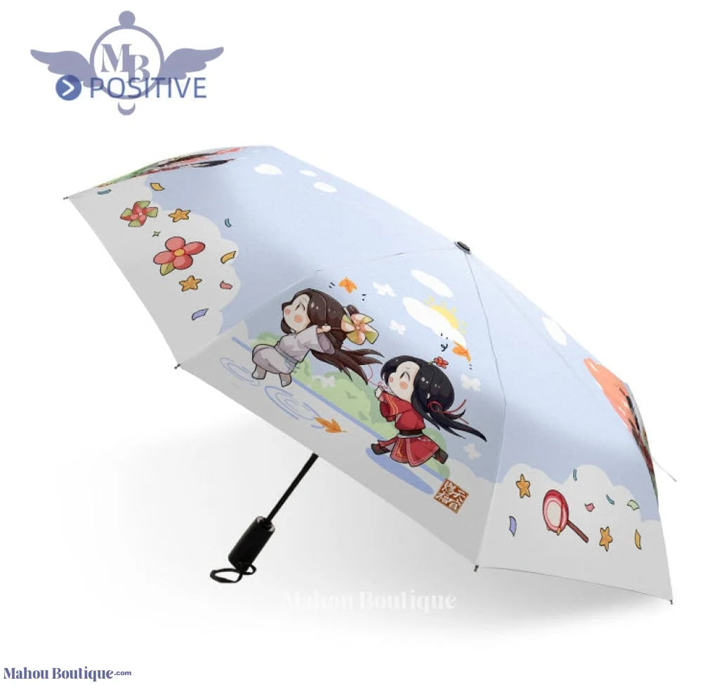 Mahou Boutique x Heaven Official's Blessing - Huacheng & Xie Lan White Umbrella | Tian Guan Ci Fu | San Lang x Xie Lian Fan Gift