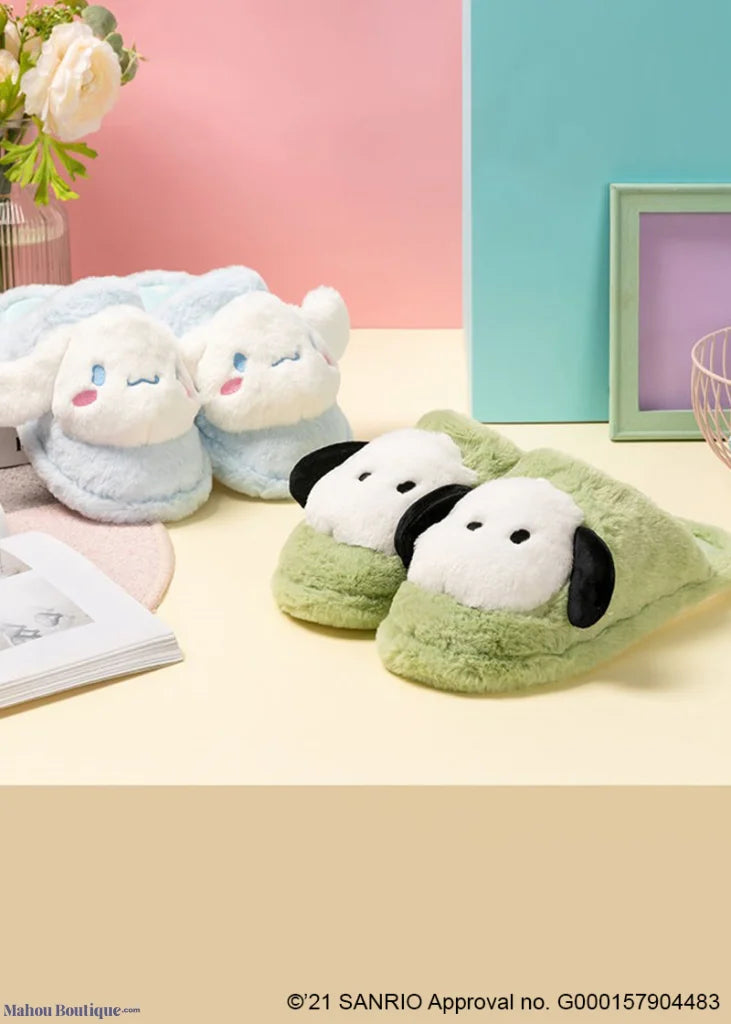 Miniso - Pochacco Fluffy House Slippers Miniso X Sanrio Slippers