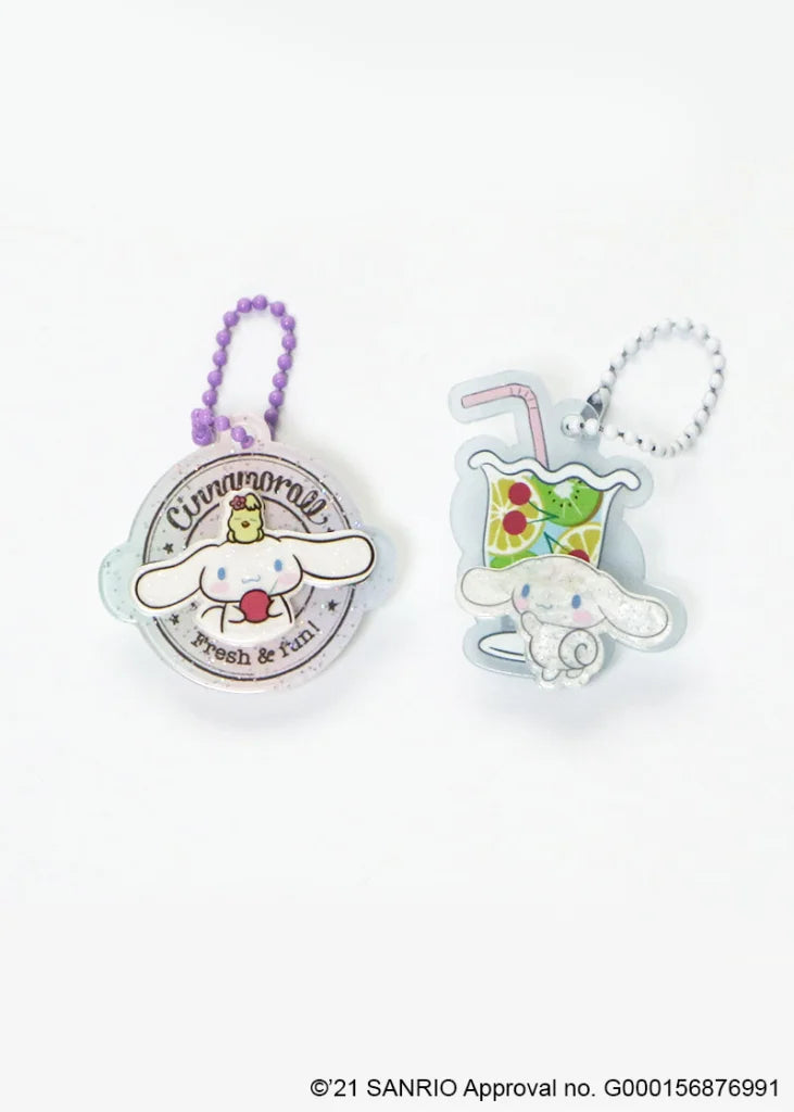 Sanrio Characters sweets charm brooch-keychain 2pc set - MINISO x SANRIO - Korean Fashion - magic COSMOS St.