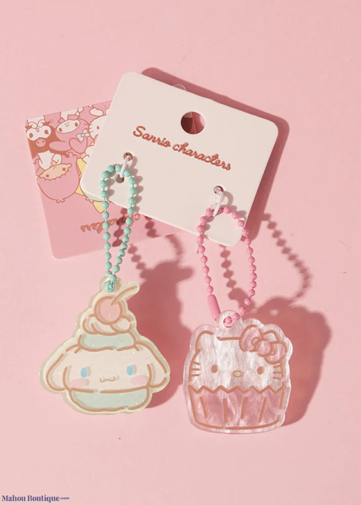 Sanrio Characters sweets charm brooch-keychain 2pc set - MINISO x SANRIO - Korean Fashion - magic COSMOS St.