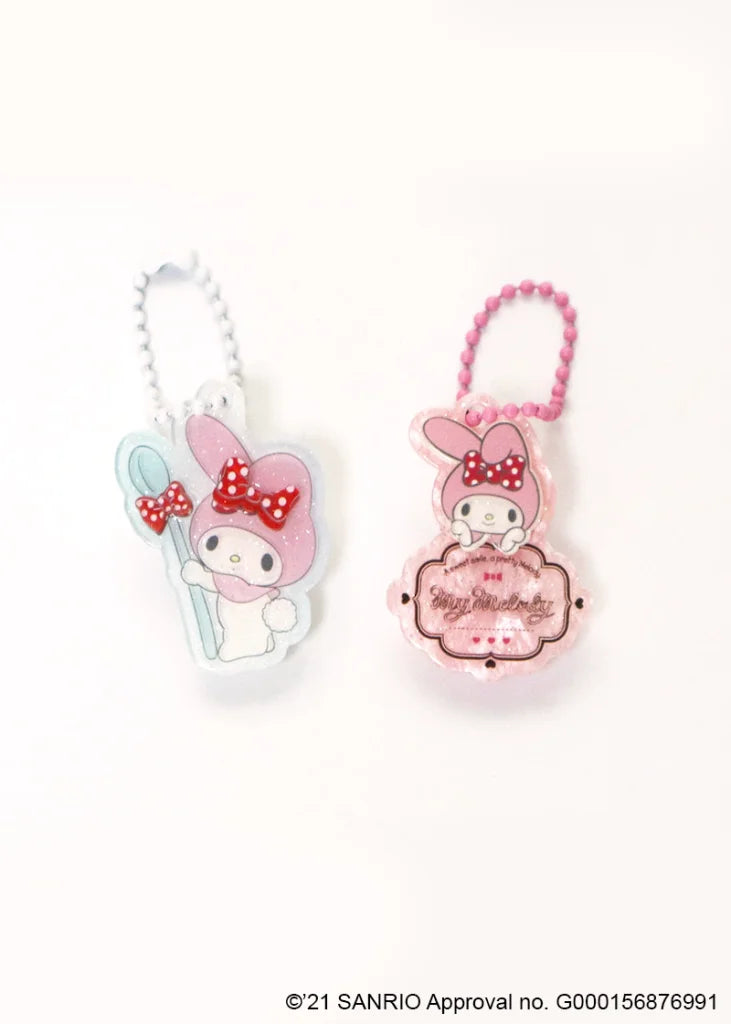 Sanrio Characters sweets charm brooch-keychain 2pc set - MINISO x SANRIO - Korean Fashion - magic COSMOS St.