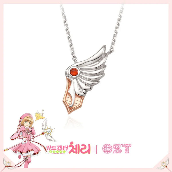 Mahou Boutique OST x Cardcaptor Sakura 925 Sterling Silver Wands Pendant Necklaces - Korea Licensed Official Merchandise