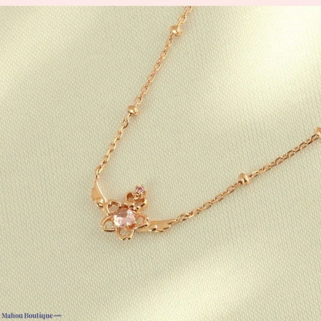 Mahou Boutique OST x Cardcaptor Sakura 925 Sterling Silver Rose Gold Pendant Necklaces - Korea Licensed Official Merchandise