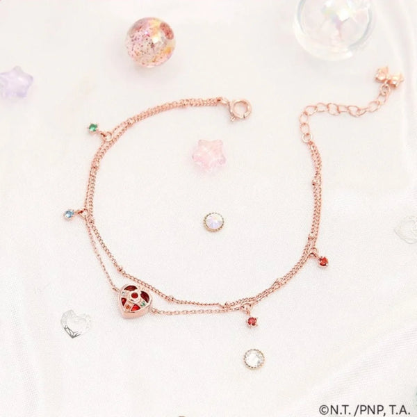 Mahou Boutique OST x Sailor Moon - 925 Silver Cosmic Red Heart Bracelet - Korea Licensed Official Merchandise