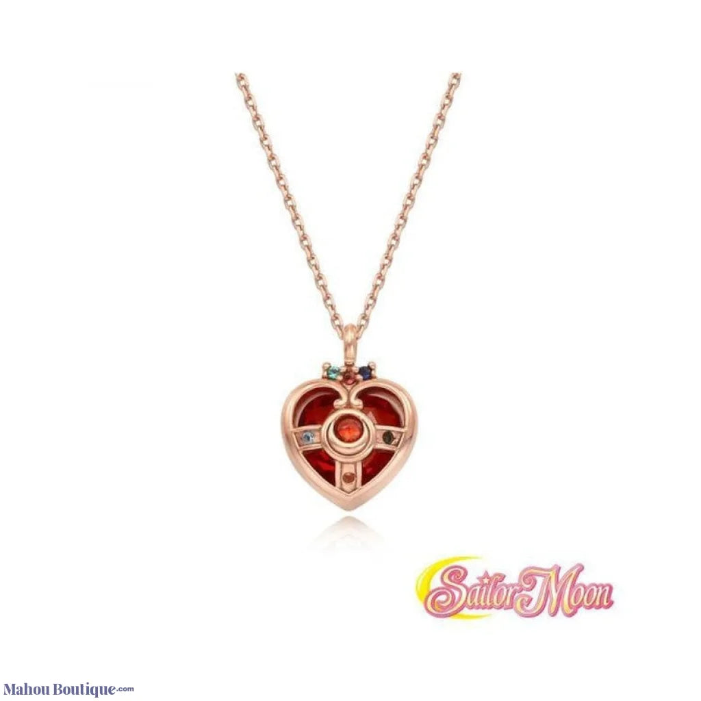 Mahou Boutique OST x Sailor Moon - 925 Silver Red Cosmic Heart Necklace - Korea Licensed Official Merchandise