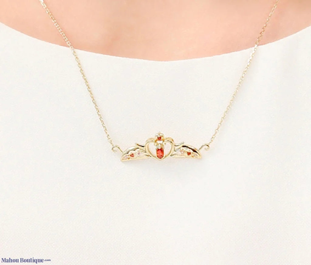 Mahou Boutique OST x Sailor Moon - 925 Silver Usagi Tsukino Crown Serenity Tiara Necklace - Korea Licensed Official Merchandise