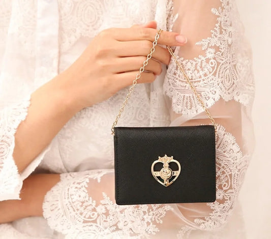 Ost X Sailor Moon - Cosmic Heart Compact Card Wallet On Chain Black