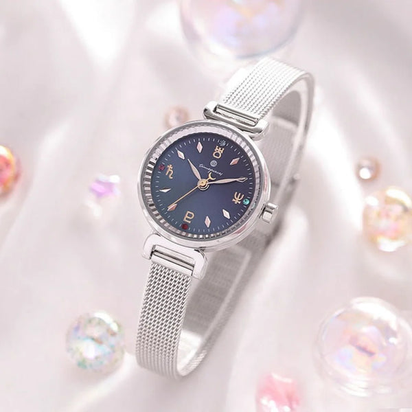 Mahou Boutique OST x Sailor Moon - Navy Planetary 4 Symbols Mesh Watch - Korea Licensed Official Merchandise