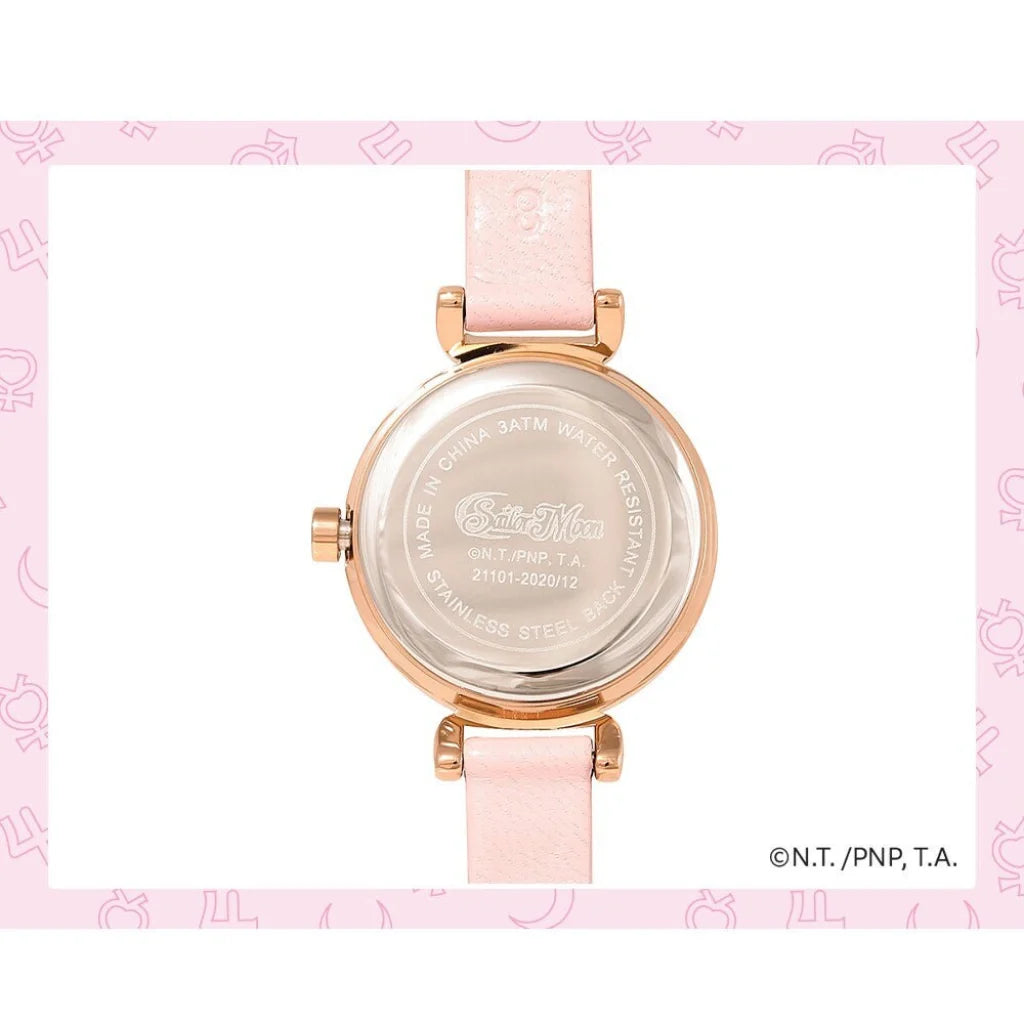 Mahou Boutique OST x Sailor Moon - Pink Scepter Heart Leather Quartz Watch - Korea Licensed Official Merchandise