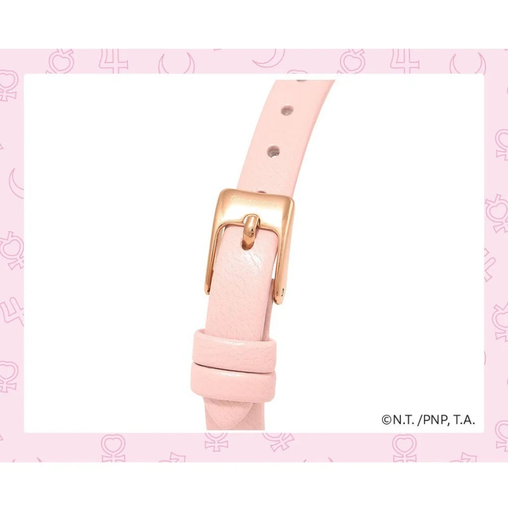 Mahou Boutique OST x Sailor Moon - Pink Scepter Heart Leather Quartz Watch - Korea Licensed Official Merchandise