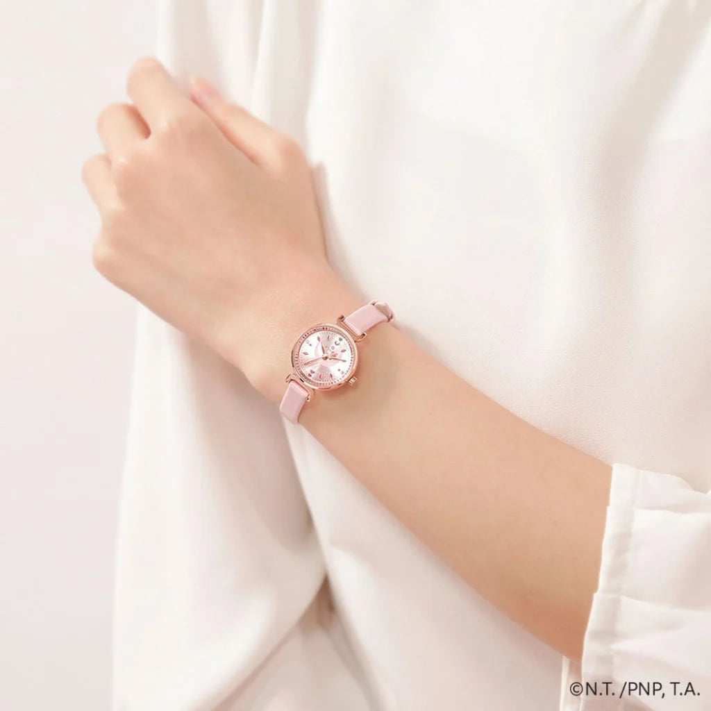 Mahou Boutique OST x Sailor Moon - Pink Scepter Heart Leather Quartz Watch - Korea Licensed Official Merchandise