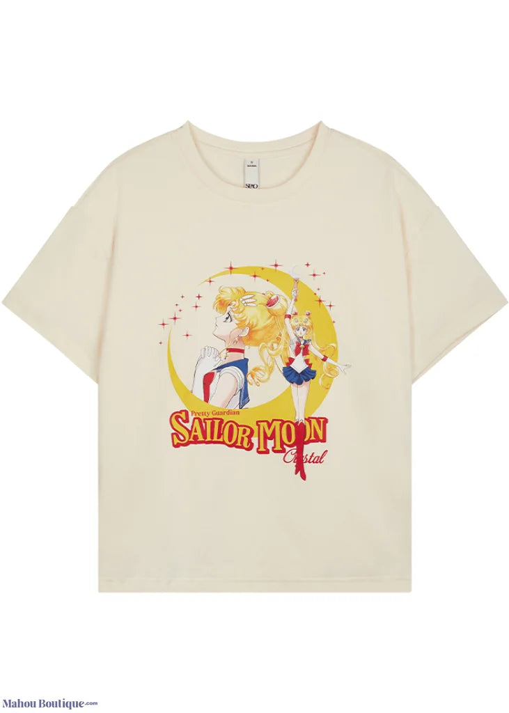 Sailor moon large print t-shirt in L - SPAO x Sailor Moon - Korean Fashion - magic COSMOS St.