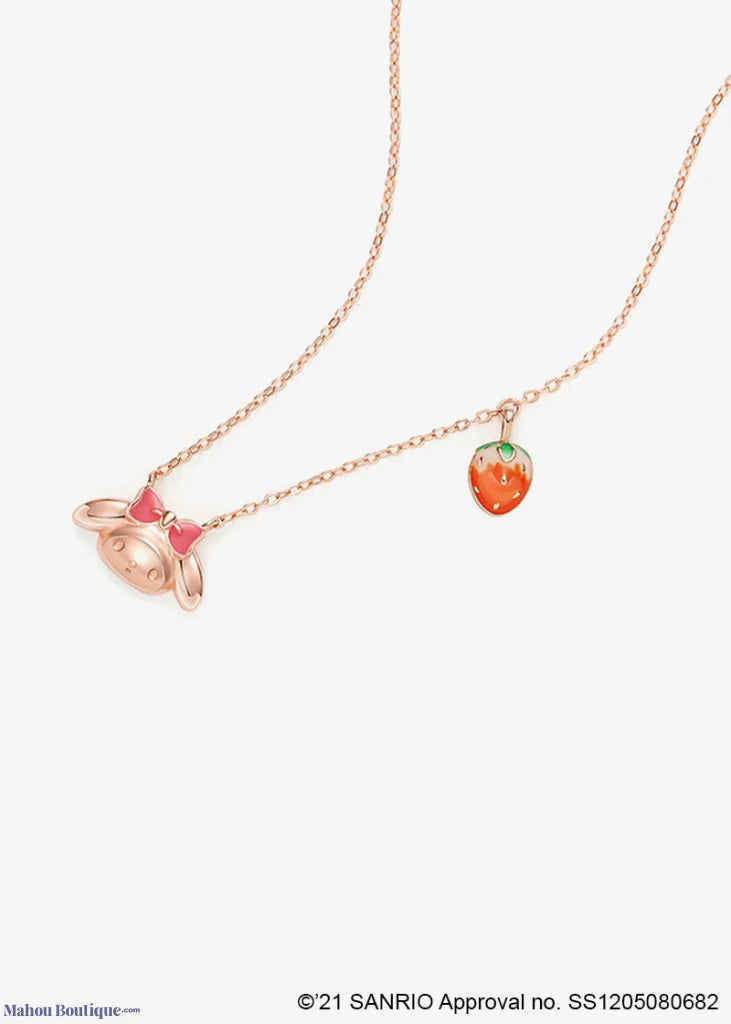 Sweet My Melody sterling silver necklace with pendants - TIDE COLOR x SANRIO - Korean Fashion - magic COSMOS St.