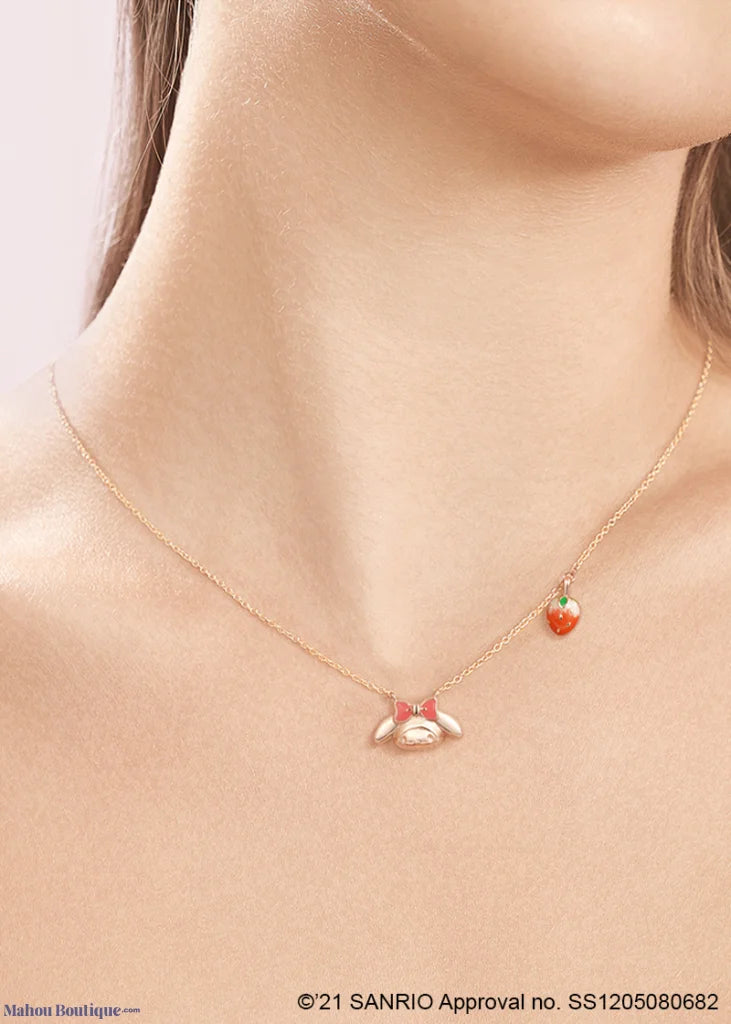 Sweet My Melody sterling silver necklace with pendants - TIDE COLOR x SANRIO - Korean Fashion - magic COSMOS St.